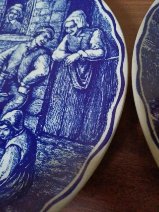 Coppia Piatti Decorativi Boch Freres