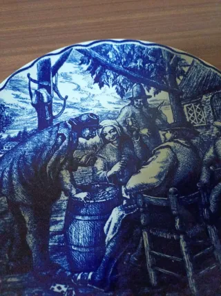 Coppia Piatti Decorativi Boch Freres