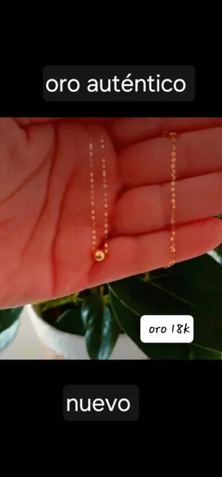 Collar Oro 18k con Bola