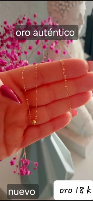 Collar Oro 18k con Bola