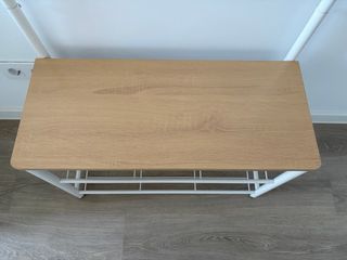 Perchero Zapatero Blanco y Madera