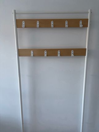 Perchero Zapatero Blanco y Madera