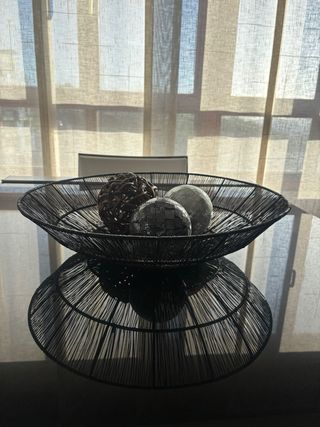 Cuenco Decorativo Metálico Negro