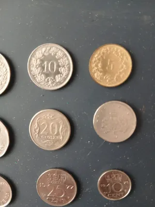Lote 9 monedas diferentes países