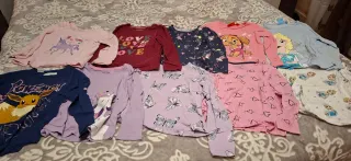 Lote 10 Camisetas Manga Larga Niña 5-6 Años