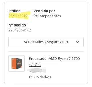 Procesador AMD Ryzen 7 2700 con ventilador