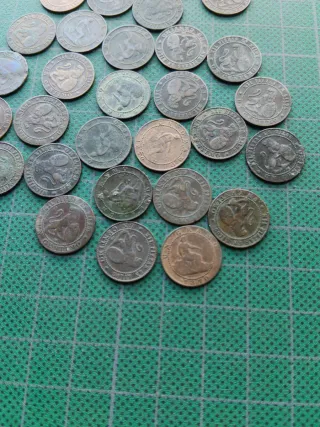 30 monedas 1 céntimo 1870
