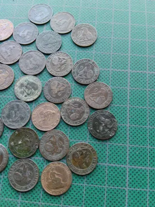 30 monedas 1 céntimo 1870