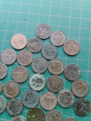 30 monedas 1 céntimo 1870