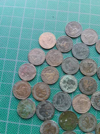 30 monedas 1 céntimo 1870