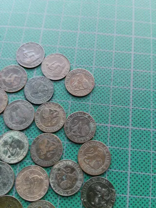 30 monedas 1 céntimo 1870