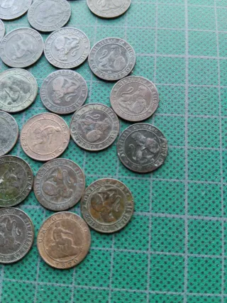 30 monedas 1 céntimo 1870