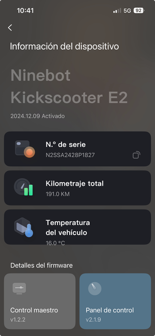 Patinete Ninebot Kickscooter E2