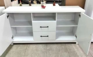 REBAJA!! Aparador Grande Resistente Blanco y Negro