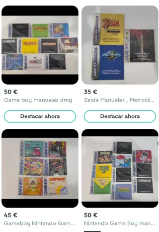 Manuales Game Boy DMG