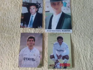 3 Postales y 1 Foto Firmadas Real Madrid