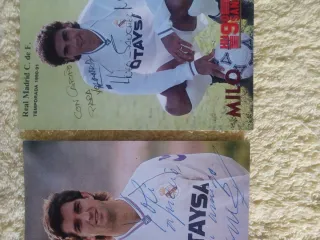 3 Postales y 1 Foto Firmadas Real Madrid