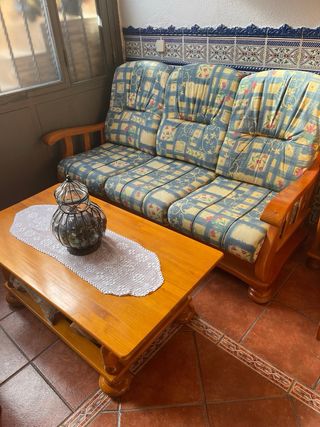 Conjunto Muebles Bodega Madera y Tela