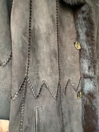 Cappotto in vera pelle marrone Tg L