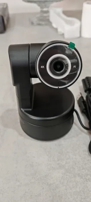 Cámara Web PTZ 4K AI Negra