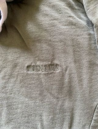 Felpa donna verde e rosa con cappuccio