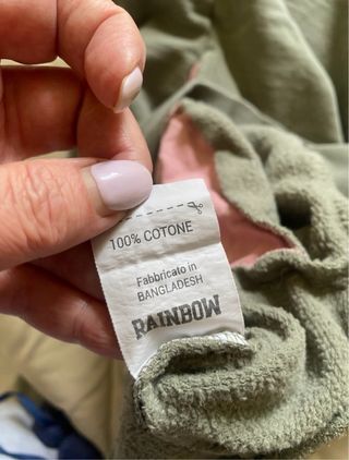 Felpa donna verde e rosa con cappuccio