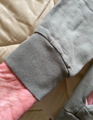 Felpa donna verde e rosa con cappuccio