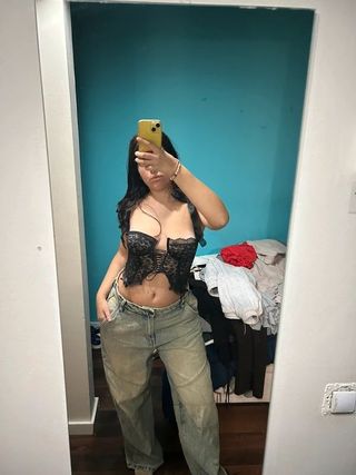 Corsé negro lencería sexy Talla S