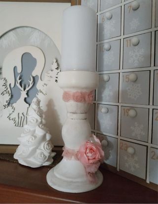 Porta candela Candelabro Shabby Chic