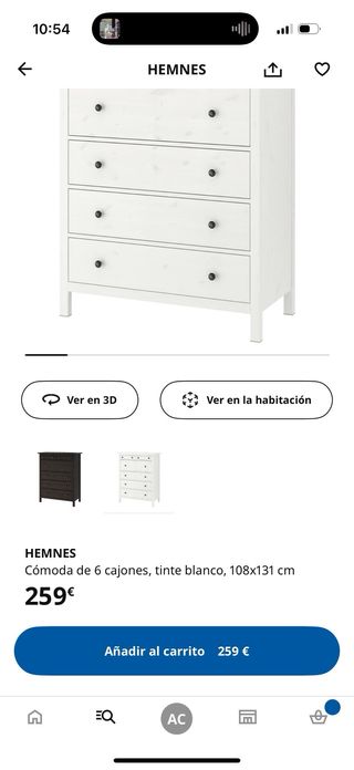 Cómoda Hemnes Ikea Blanca