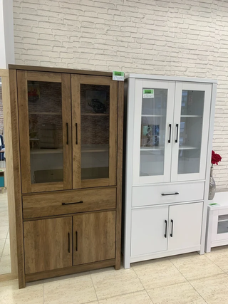 NUEVOS!! Vitrina Grande Madera y Cristal Oferta