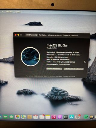 MacBook Air 13” (2014) 4GB RAM 120GB SSD