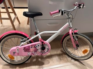 Bicicleta niña B'TWIN rosa 16 pulgadas