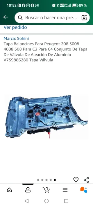 Tapa Balancines Aluminio Peugeot 208 3008