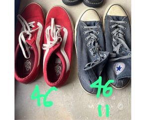 Vans Rojas y Converse Talla 46