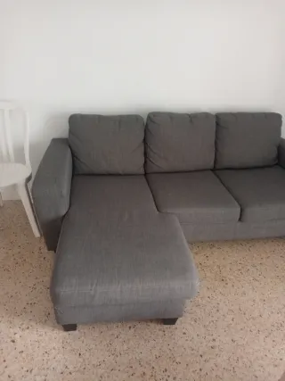 Sofá modular gris 3 plazas
