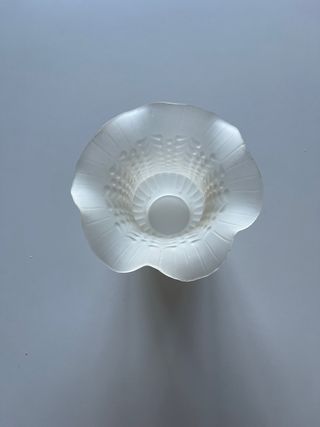 2 Tulipas ventilador techo-lampara.Cristal blanco