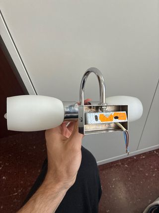 Lámpara LED Plata y Blanca