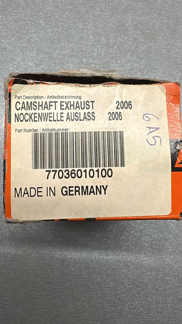 Árbol de levas escape KTM 250 sxf 2007 2008