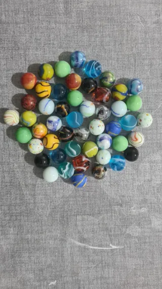 25 Biglie di vetro colorate vintage anni 70 80 90