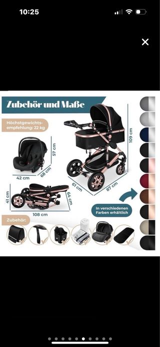 Carrito de bebé Kesser 4 en 1