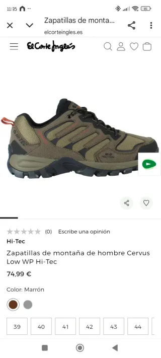 Zapatos de trekking grises y amarillos.