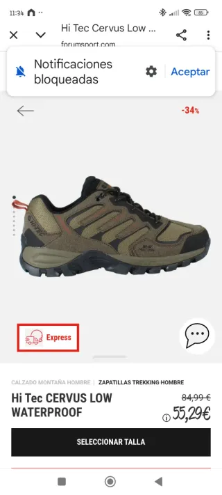 Zapatos de trekking grises y amarillos.