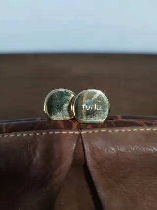 Pochette vintage pelle Furla marrone