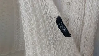 Bufanda de lana blanca