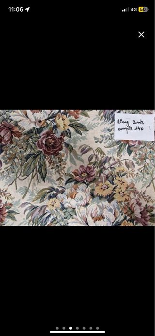 Tela floral 3 x 1,40 m