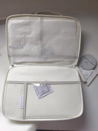 Bolso blanco para carrito de bebé y portadocumento