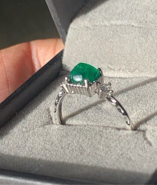 Anillo Plata Esmeralda GRC