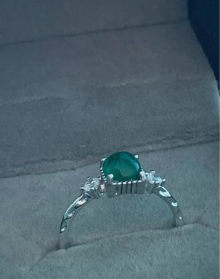 Anillo Plata Esmeralda GRC