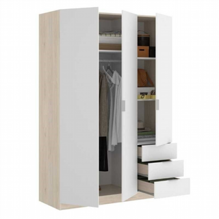 Armario 120x184x52 cm 3 Puertas 3 Cajones Essen.